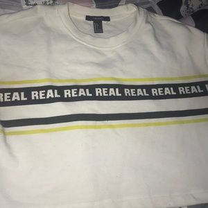 White long sleeve crop sweater